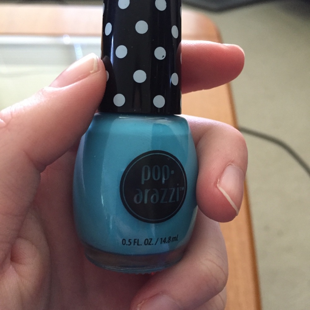 blue nail polish